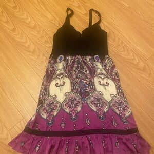 Bebe Paisley Silk Dress